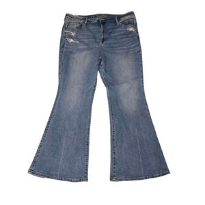 NWT, American Eagle Women's Stretch Super High Rise Flare Jeans, Size 20